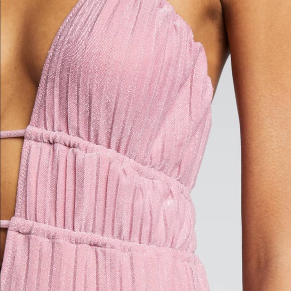 RAMY BROOK Marta Strapless Metallic One Piece Swimsuit In Pink - Picture 4 of 16